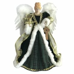 Best deal 🥰 Santa's Workshop 16" Green Angel Tree Topper by SantasWorkshop ⭐