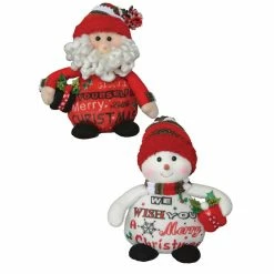 Best Pirce 👍 Santa's Workshop 10" Merry Claus & Snowman, Set Of 2 by SantasWorkshop 🤩