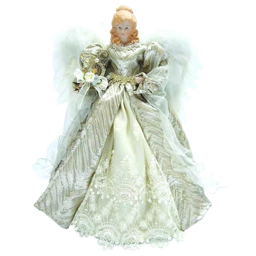 Hot Sale ๐ Santa's Workshop 16" Silver Elegance Angel Tree Topper by SantasWorkshop โ๏ธ