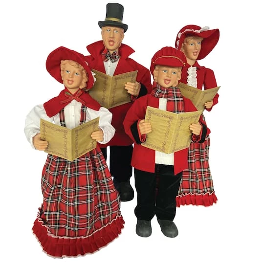 Coupon ๐ฅฐ Santa's Workshop Red Plaid Carolers Set by SantasWorkshop ๐ - Image 2
