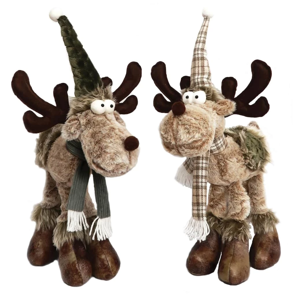 Best Pirce ๐ Santa's Workshop 15" Happy Moose Set by SantasWorkshop ๐ฅฐ