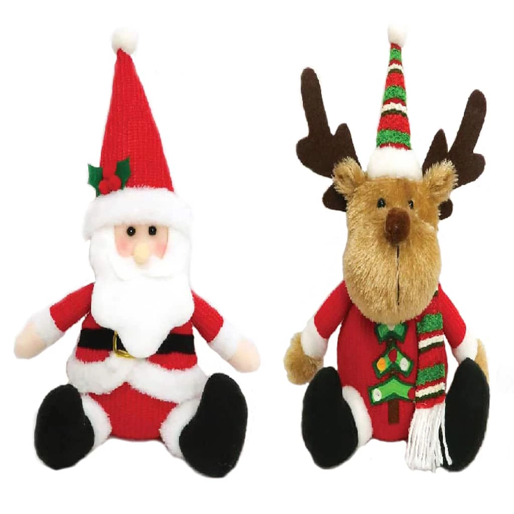 Promo ๐ Santa's Workshop 8" ๐ Christmas Santa & Reindeer Set by SantasWorkshop ๐ฅฐ