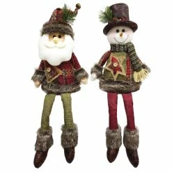 Best deal 🥰 Santa's Workshop 20" Santa & Snowman Patchwork Pals Set by SantasWorkshop 🥰