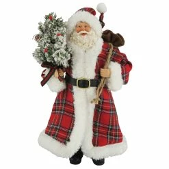 Promo ✨ Santa's Workshop 12" Plaid Santa Figurine by SantasWorkshop ❤️