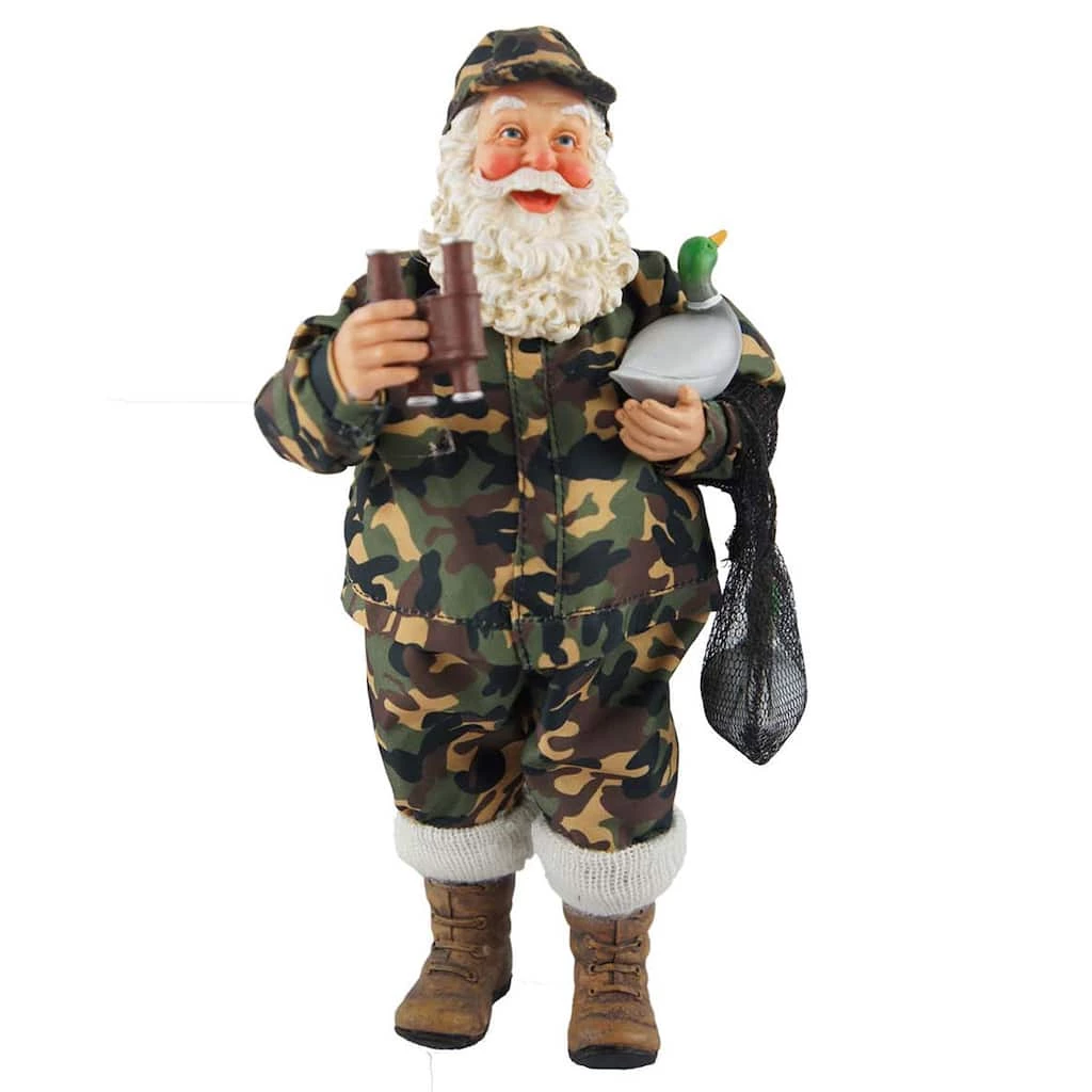 Flash Sale โจ Santa's Workshop 10" Duck Hunter Santa Figurine by SantasWorkshop โญ