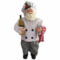 Cheap 👍 Santa's Workshop 12" Cooking with Wine Santa Figurine by SantasWorkshop 🔥