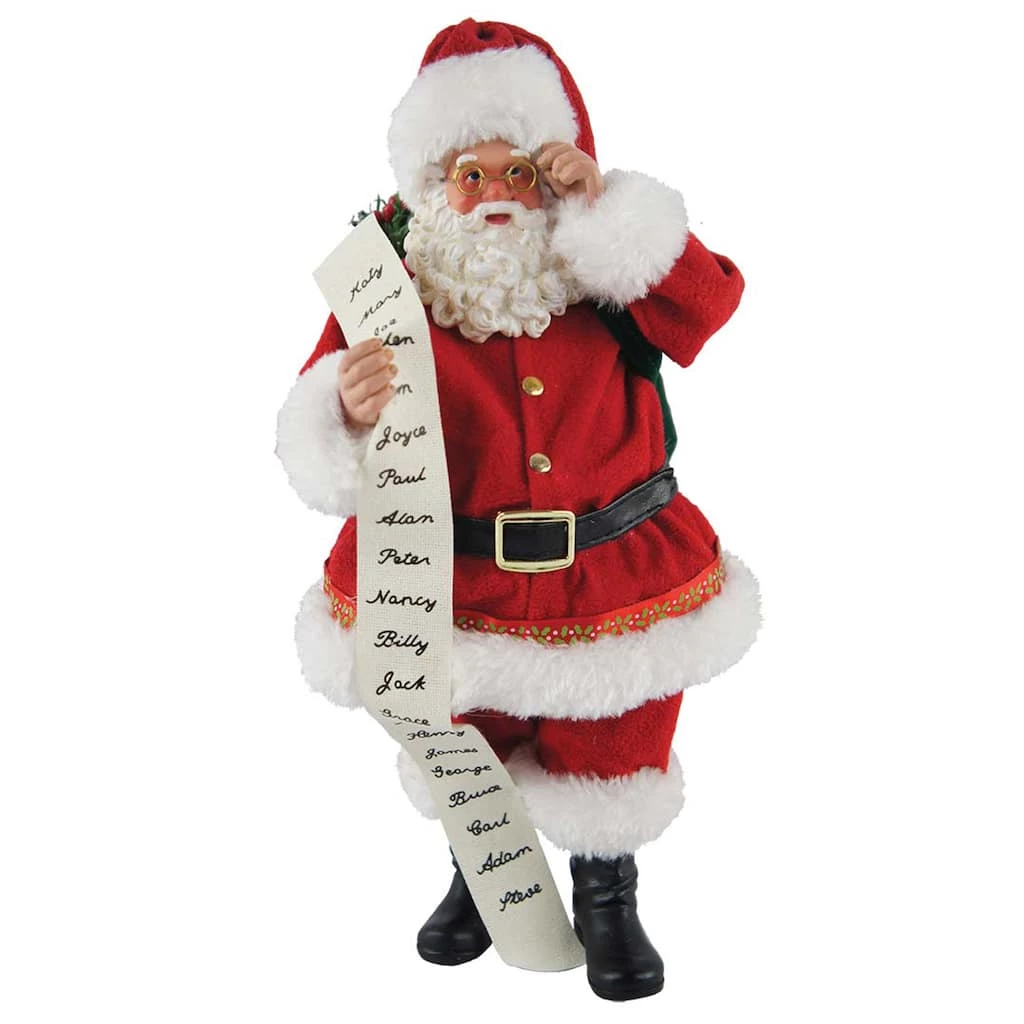 Promo 𧨠Santa's Workshop 10" Traditional Santa with List Figurine by SantasWorkshop β¨