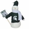 Deals 🔥 Santa's Workshop 12'' Michigan State Snowman Fan Figurine by SantasWorkshop ✨