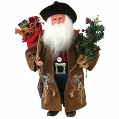 Coupon 😀 Santa's Workshop 15" Ride'M Cowboy Claus Figurine by SantasWorkshop 💯