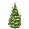 New 👍 Santa's Workshop 14" Lighted Green Ceramic Tree with Gold Tips by SantasWorkshop 🌟