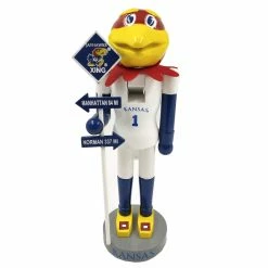 Hot Sale 🎁 Santa's Workshop 12" University of Kansas Rivalry Nutcracker by SantasWorkshop 😍