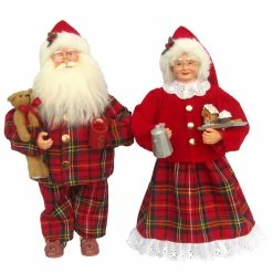 Best Sale 😉 Santa's Workshop 15" Plaid Pajama Clauses Set by SantasWorkshop ❤️