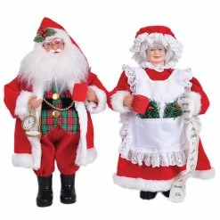 Promo 👍 Santa's Workshop 15" Mr. & Mrs. Claus Set by SantasWorkshop 😍
