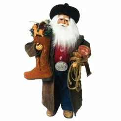 Best Pirce 🔔 Santa's Workshop 20" Cowboy With Leather Boot Claus by SantasWorkshop ❤️