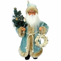 Cheapest ⭐ Santa's Workshop 15" Seaside Santa with Shell Wreath & Tree by SantasWorkshop 💯