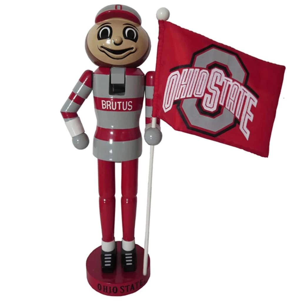 Discount ๐ Santa's Workshop 12" Ohio State Mascot & Flag Nutcracker by SantasWorkshop ๐