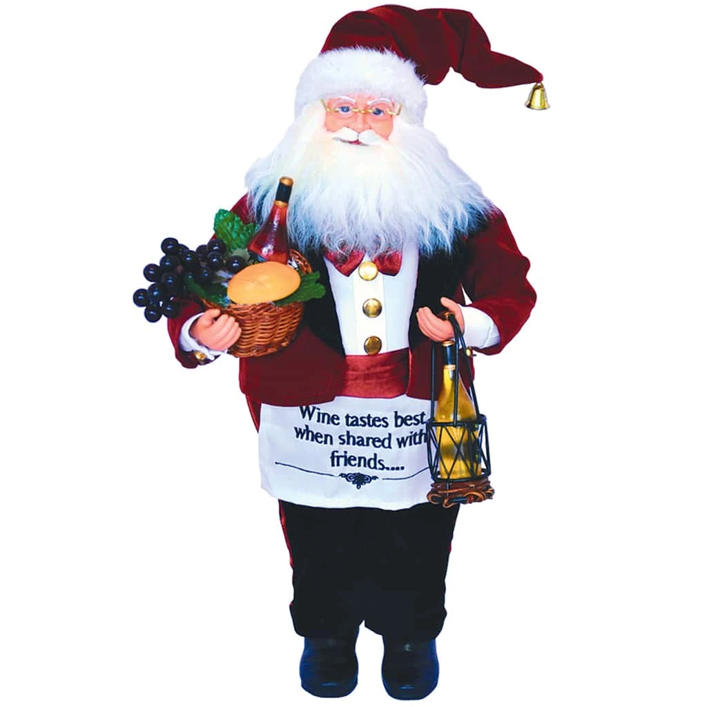 Budget ๐คฉ Santa's Workshop 18" Wine Steward Claus by SantasWorkshop ๐คฉ