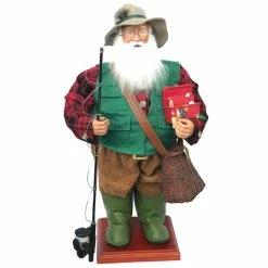 New 🔥 Santa's Workshop 24" Grandpa Fishing Claus by SantasWorkshop 💯