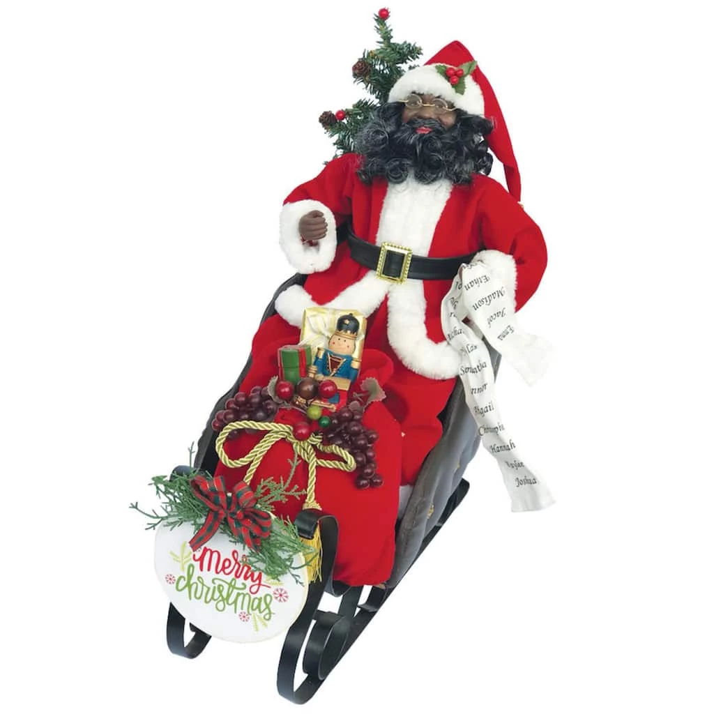 Cheapest ๐ Santa's Workshop 19" Merry ๐ Christmas Claus with Sleigh Figure by SantasWorkshop ๐
