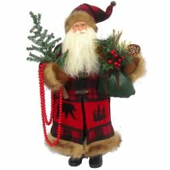 Best deal ✨ Santa's Workshop 18" Buffalo Plaid with Black Bear Santa Figure by SantasWorkshop 🤩