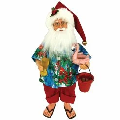 Cheapest 🎉 Santa's Workshop 15" Santa with Flamingo Floaty Figure by SantasWorkshop ✨