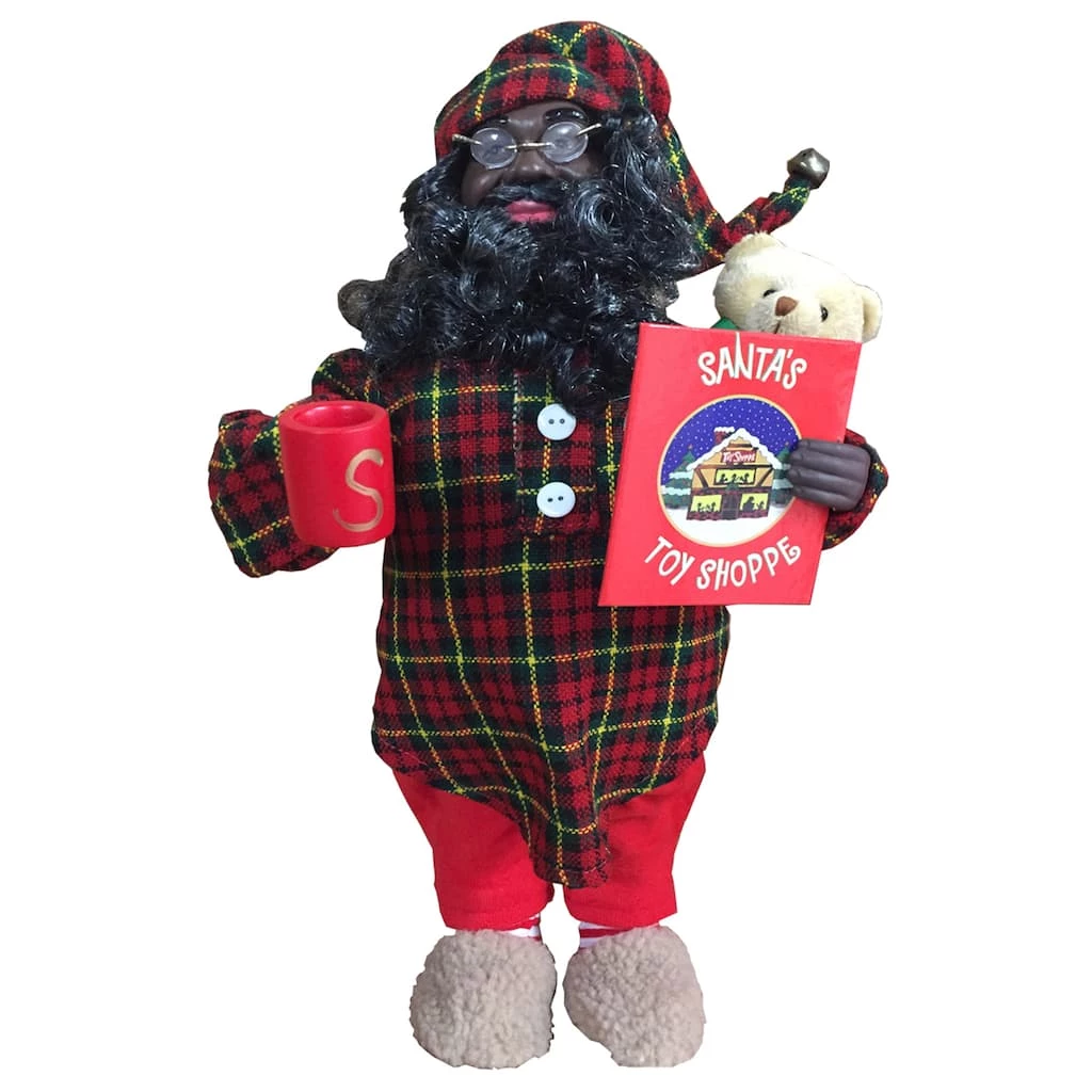 New โค๏ธ Santa's Workshop 16" Santa Claus in Pajamas Figure by SantasWorkshop ๐งจ