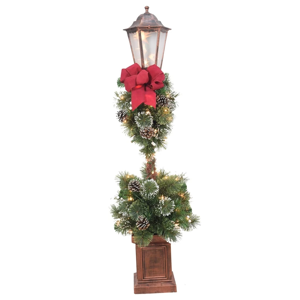 Best reviews of 👍 4ft. Pre-Lit Lamp Post with Big Red Bow by SantasWorkshop 🎉