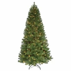 Discount 👏 7.5ft. Pre-Lit Hinged Artificial 🔔 Christmas Tree by SantasWorkshop 💯