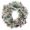 Outlet 😀 Santa's Workshop 2.5ft. Pre-Lit Glitter Mixed Pine Wreath by SantasWorkshop 🥰