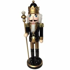 Budget 🧨 Santa's Workshop 14" Gold & Black King Nutcracker by SantasWorkshop 👍