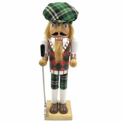 Coupon 🎉 Santa's Workshop 14" Green Plaid Golfer Nutcracker by SantasWorkshop ⭐