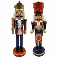 New ⭐ Santa's Workshop 14" King & Drummer Nutcracker Set by SantasWorkshop ⭐