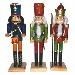 Deals 🎉 Santa's Workshop 12" Natural Wood Nutcracker Set by SantasWorkshop 🤩