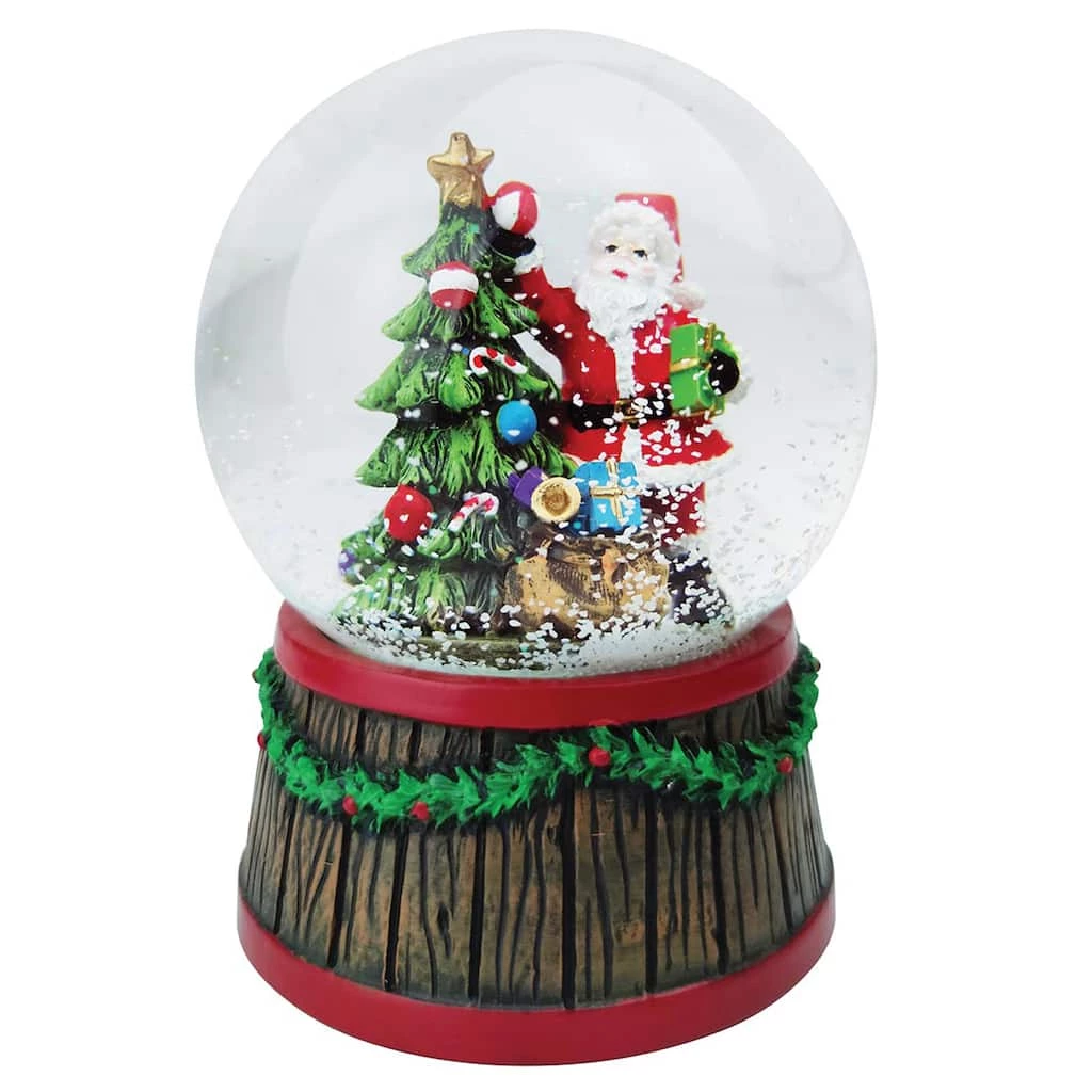 Hot Sale ๐ Santa's Workshop 6" Santa & Tree Musical Snow Globe by SantasWorkshop ๐ฏ
