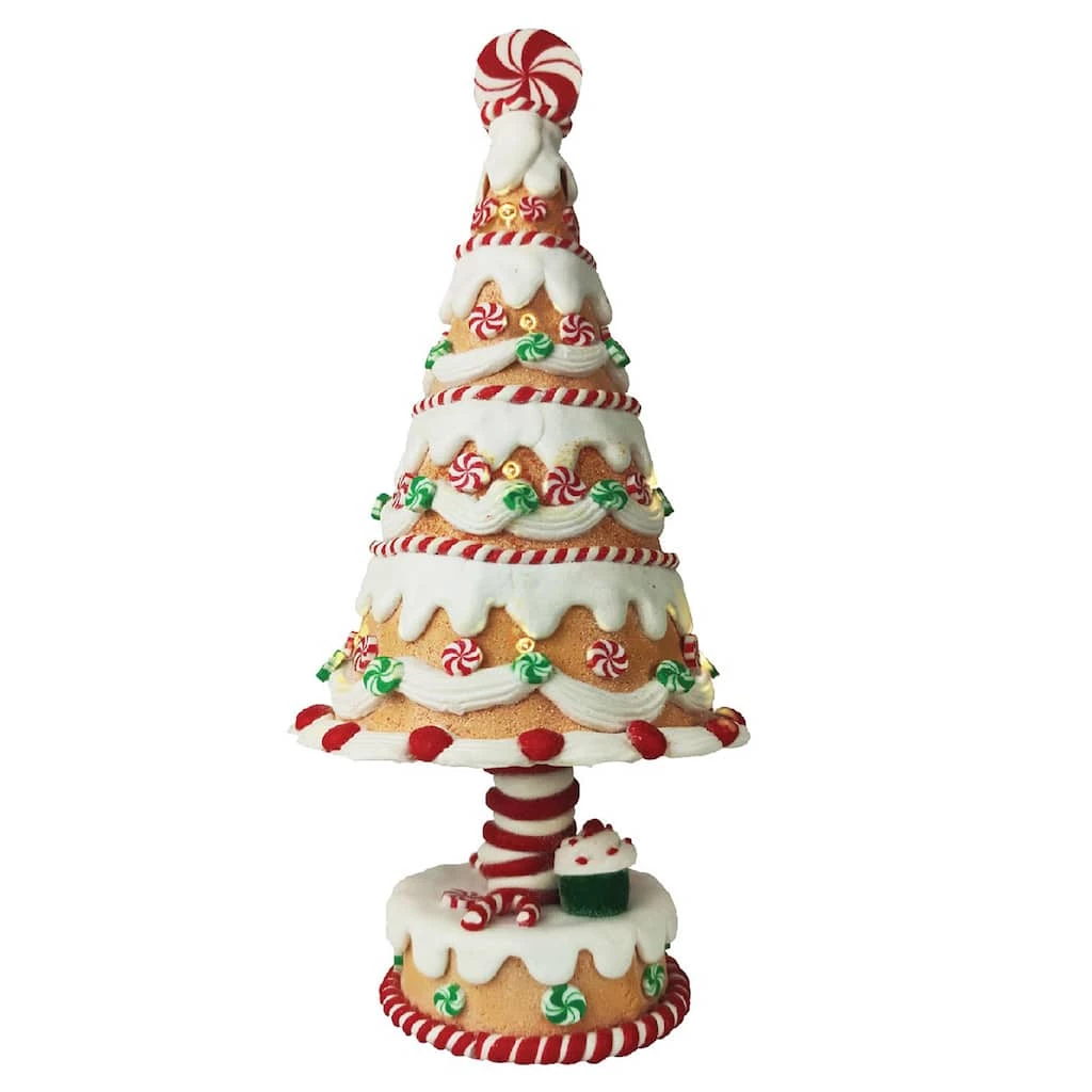 Outlet ๐ 12.5" Santa's Workshop Gingerbread Led Tree Figurine by SantasWorkshop โ