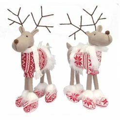 New 🔥 15" Santa's Workshop Good Cheer Standing Reindeer Set by SantasWorkshop 🧨