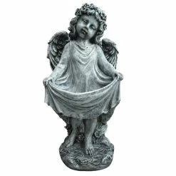 Hot Sale ⌛ Santa's Workshop 21" Gray Angel Bird Feeder Décor by SantasWorkshop ⭐