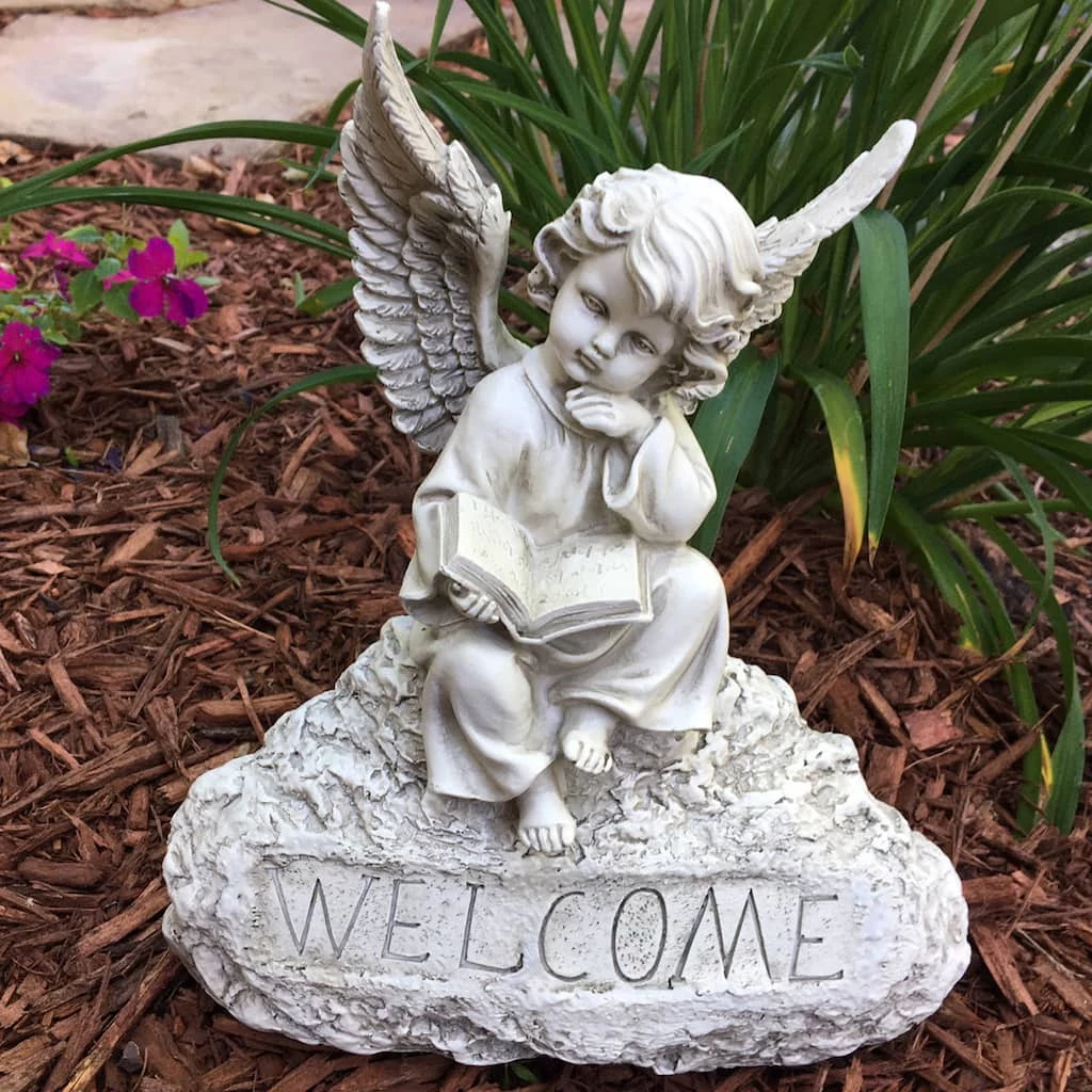 Promo ๐ Santa's Workshop 12.5" Welcome Angel Accent by SantasWorkshop ๐ - Image 2