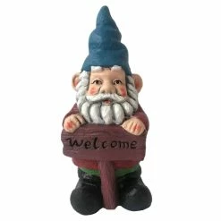 Cheap 🌟 Santa's Workshop 8" Cement Welcome Gnome Accent by SantasWorkshop ✔️
