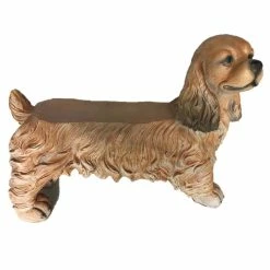 Cheap ❤️ Santa's Workshop 30" Cocker Spaniel Cold Cast Bench by SantasWorkshop 🎁