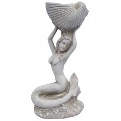 Top 10 💯 Santa's Workshop Antique White 23.5" Cold Cast Mermaid with Shell by SantasWorkshop 💯