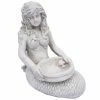 Cheapest 💯 Santa's Workshop 15.6" Antique White Cold Cast Mermaid Bird Bath by SantasWorkshop 🤩