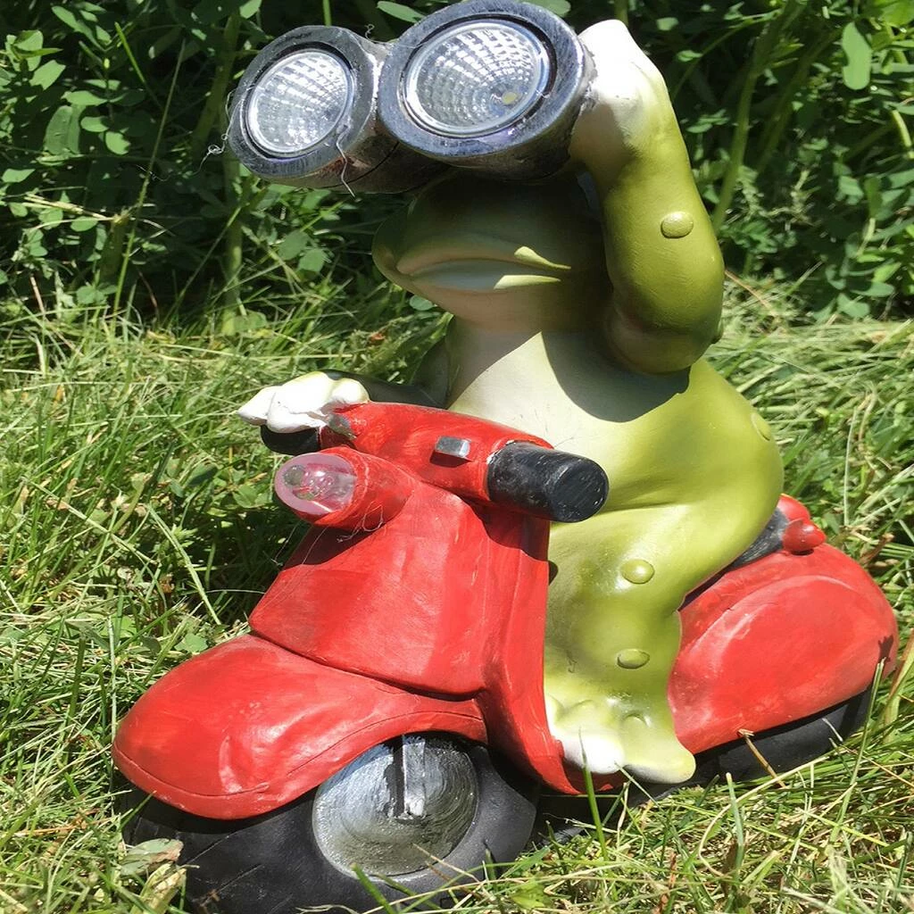 Best reviews of ๐งจ Santa's Workshop 9" Solar Scooter Frog Statue by SantasWorkshop ๐งจ - Image 2