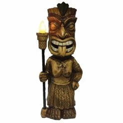 Coupon 🔥 Santa's Workshop 18" Solar Tiki Man Statue by SantasWorkshop 👏