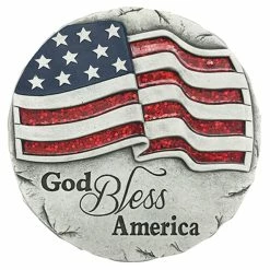 Wholesale 👏 Santa's Workshop 10" God Bless America Stepping Stone by SantasWorkshop 🥰