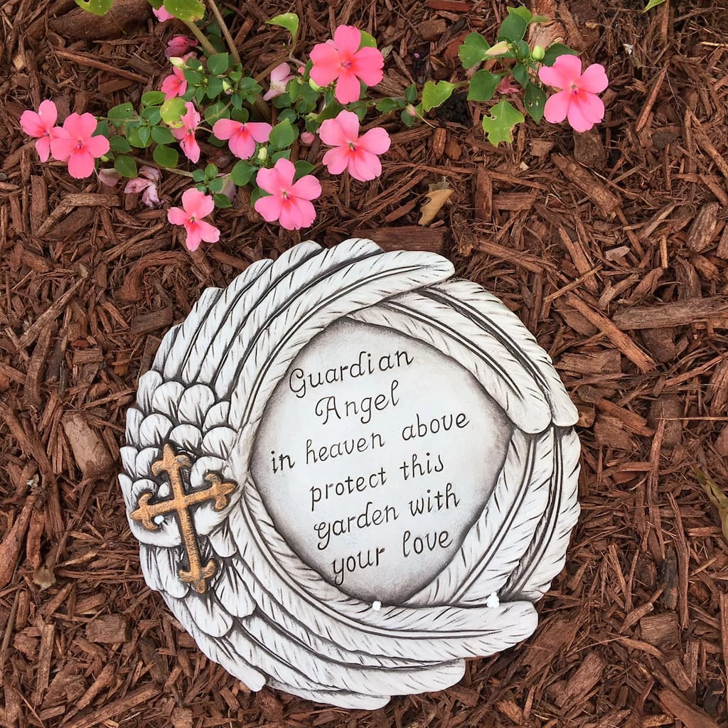 Best deal ๐ Santa's Workshop 10" Guardian Angel Stepping Stone by SantasWorkshop โ - Image 2