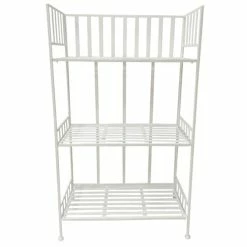 Cheap 🎉 Santa's Workshop 41" Antique White Iron 3-Tier Shelf by SantasWorkshop 🥰