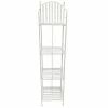 Cheap 🥰 Santa's Workshop 60" Antique White Iron 4-Tier Shelf by SantasWorkshop 🔔