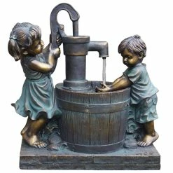 New ✔️ Santa's Workshop 23.5" Boy & Girl Fountain by SantasWorkshop 😉