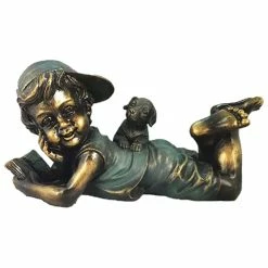 Cheapest ๐ Santa's Workshop 15" Boy Reading Statue by SantasWorkshop ๐ฅ